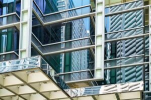 curtain wall aluminium di apartemen