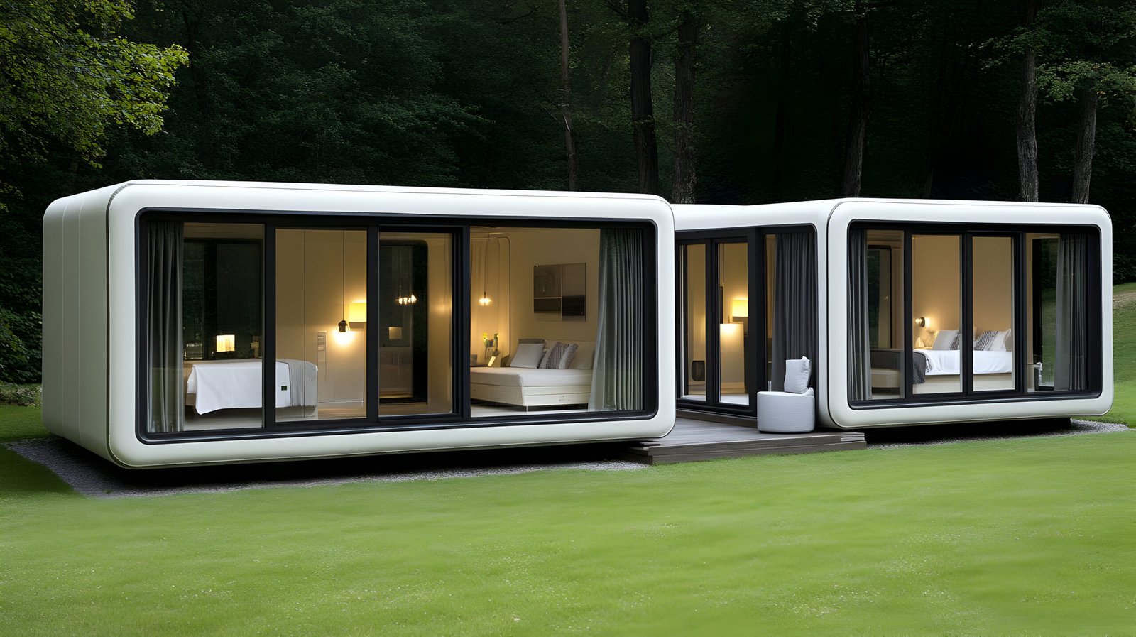 Vendor Konstruksi Prefabrikasi Aluminium , Hotel Prefab Aluminium / Rumah Kapsul Modular Mewah