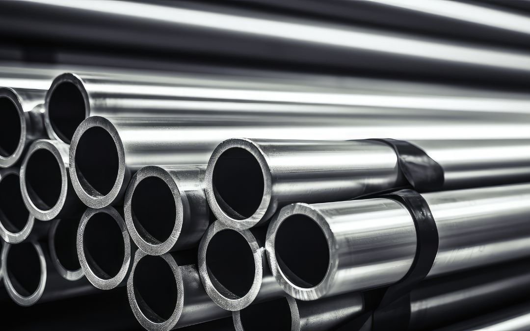 Custom Pipa Aluminium 6063 Untuk Konstruksi Ringan, Tumpukan Pipa Aluminium Bulat Dari Jaya Abadi Sinar Alumindo