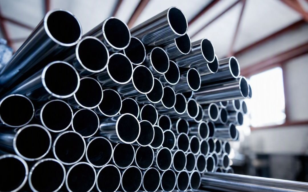 Custom Pipa Aluminium Aksesori Kamar Mandi, Tumpukan Pipa Aluminium Bulat Alloy 6063 Dari Jaya Abadi Sinar Alumindo